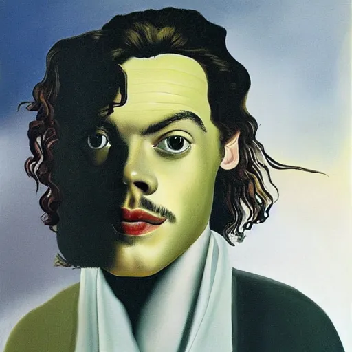 Image similar to portrait of harry styles by salvador dali