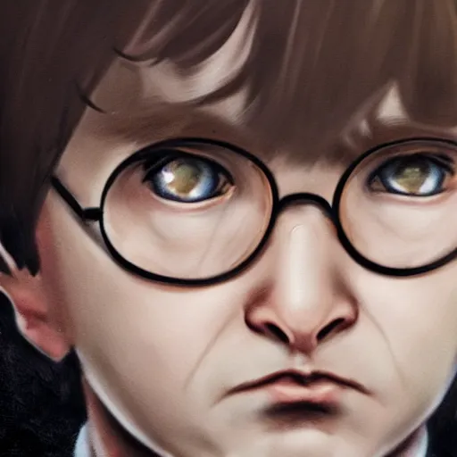 Image similar to a close up portrait of harry potter as a child, art station, highly detailed, concept art, wide angle