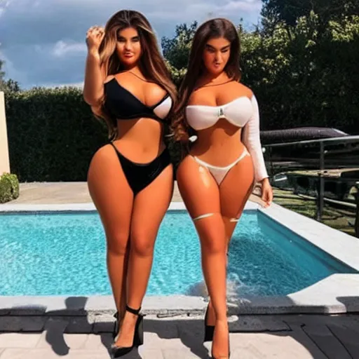 Image similar to Anastasiya Kvitko and her twin sister