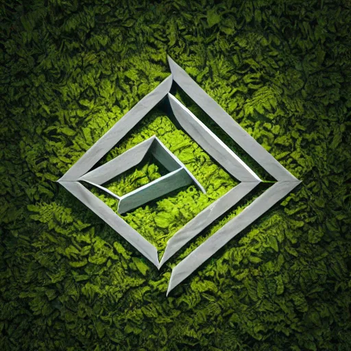 Image similar to Penrose triangle made of vines, in the middle of a secret secluded garden grove, soft lighting, god rays, trending on artstation, photo, 8k