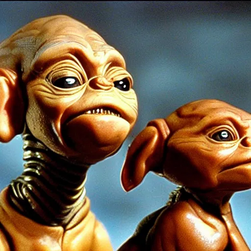 Prompt: e. t. small soldiers, detailed faces