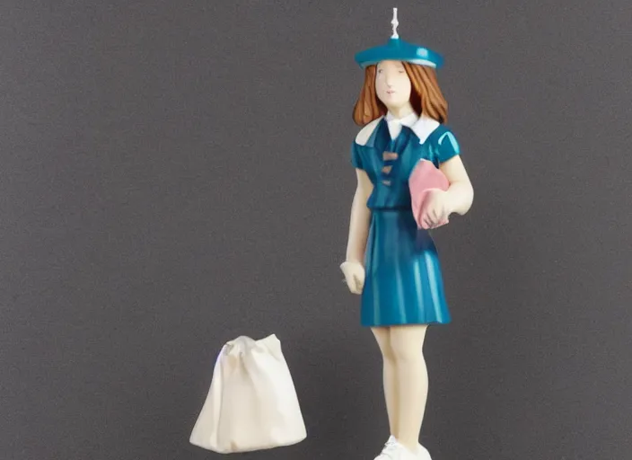 Prompt: Image on the store website, eBay, Full body, 80mm resin figure of Female boarding school students