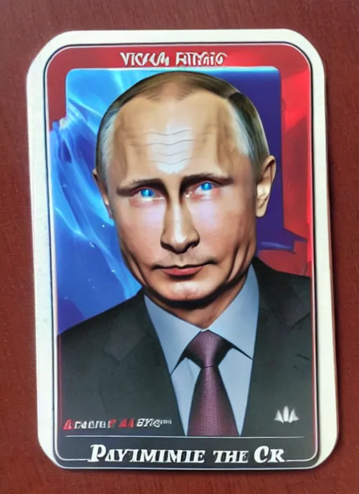 Prompt: a single pokemon card vladimir putin