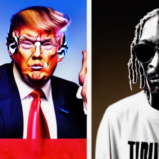 Prompt: donald trump smoking weed with snoop dogg