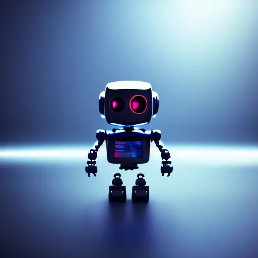 Image similar to a cute little robot. super realistic 8 k render of a dark hooded powerful elegant, cinematic composition