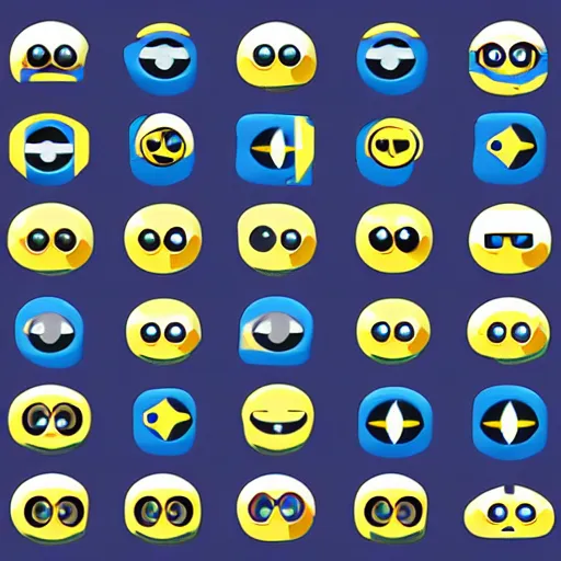 Image similar to icon pack based on minions ultra realistic