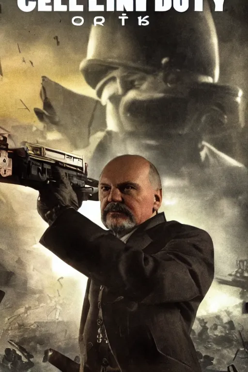 Image similar to lenin in call of duty warzone, poster, detailed