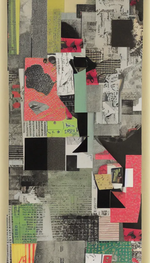 Prompt: a avant - garde scrapbook by jake fried, bhare, odious, superrare trending, scrapbook paper collage, sharp focus, soft light