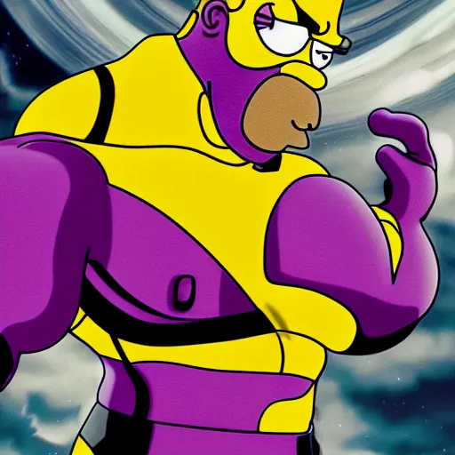 Image similar to Thanos Homer Simpson s, cinematic, 4K