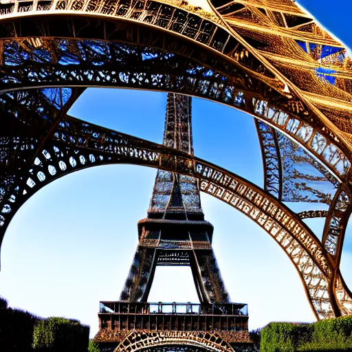 Prompt: fractal eiffel tower. highly detailed, award winning photography.