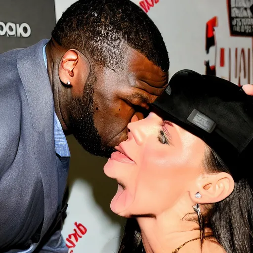 Image similar to 5 0 cent kissing with the game