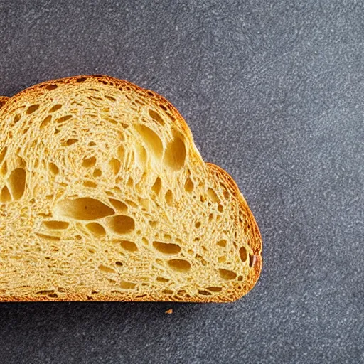 Prompt: a happy piece of bread