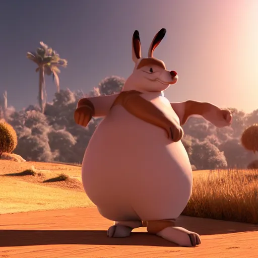 Image similar to 3D render of Big Chungus, Octane Render, Unreal Engine 5