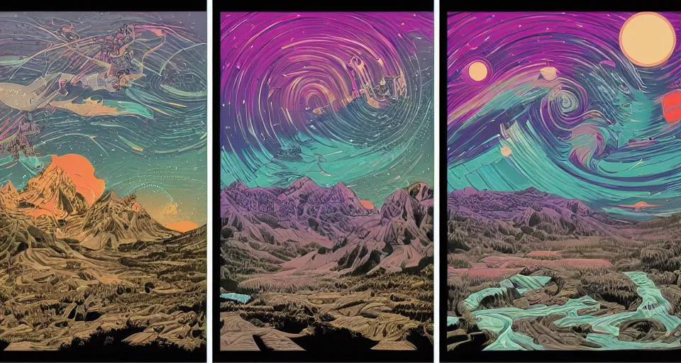 Image similar to the two complementary forces that make up all aspects and phenomena of life, by dan Mumford