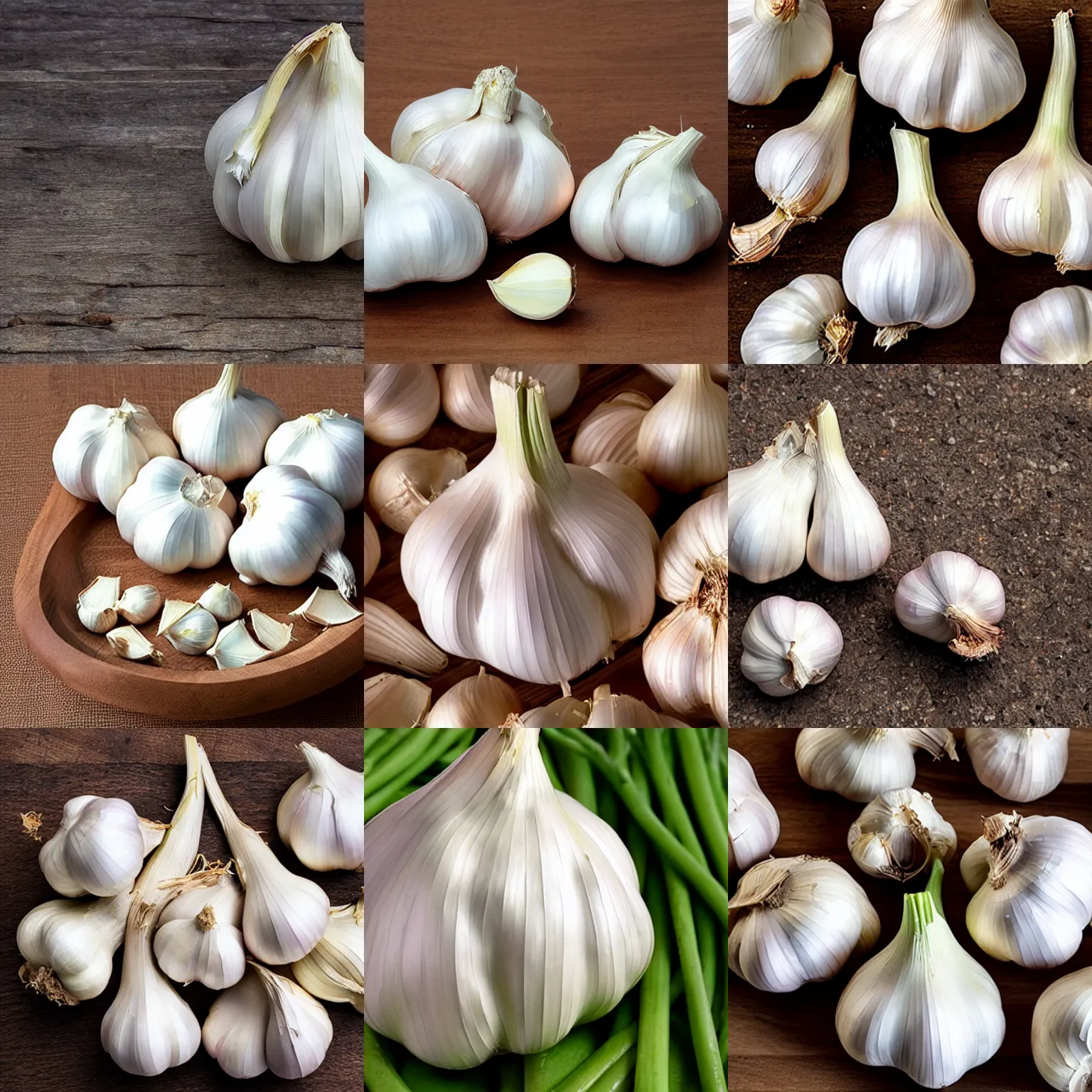 Prompt: garlic in a superstructure