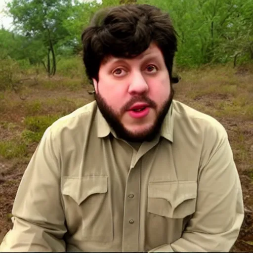 Prompt: Jontron goes on safari