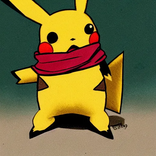 Image similar to Pikachu made out of Papyrus