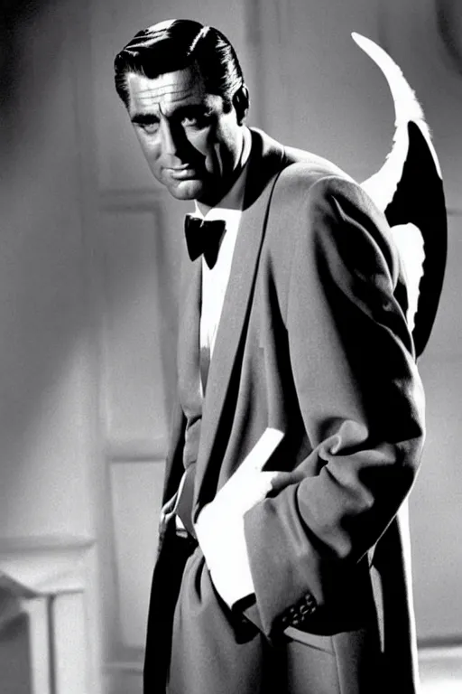 Prompt: cary grant as angel in buffy the vampire slayer.