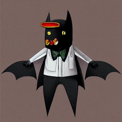 Prompt: A bat dressed like a doctor