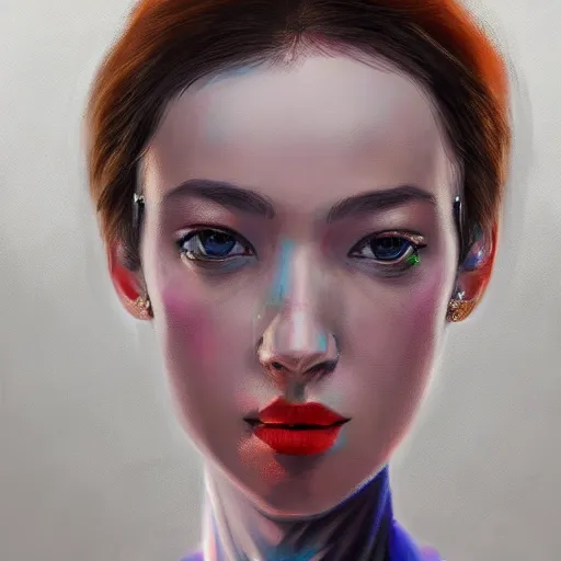 Prompt: a beautiful portrait painting of a woman, by sam cox, keith haring, yoon hyup, graffiti, character design, concept art, trending on artstation