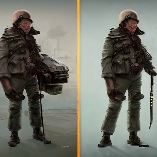 Image similar to a highly detailed epic cinematic concept art CG render digital painting artwork costume design: dieselpunk Soviet 1980s police patrol car. By Greg Rutkowski, Ilya Kuvshinov, WLOP, Stanley Artgerm Lau, Ruan Jia and Fenghua Zhong, trending on ArtStation, subtle muted cinematic colors, made in Maya, Blender and Photoshop, octane render, excellent composition, cinematic atmosphere, dynamic dramatic cinematic lighting, precise correct anatomy, aesthetic, very inspirational, arthouse