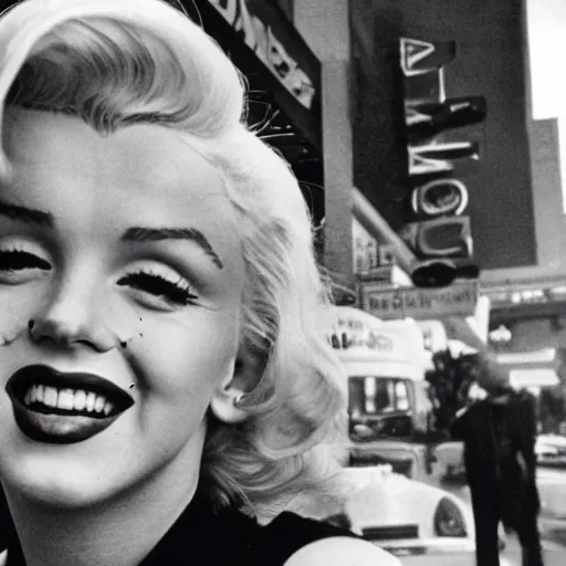 Image similar to Marilyn Monroe selfie in Los Angeles