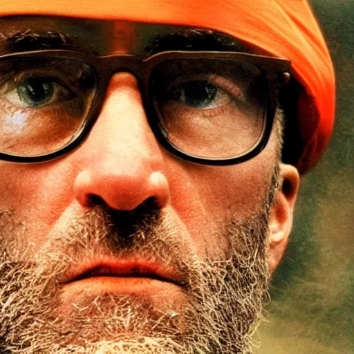 Image similar to michael stipe as captain benjamin in apocalypse now, 8k resolution, full HD, cinematic lighting, award winning, anatomically correct