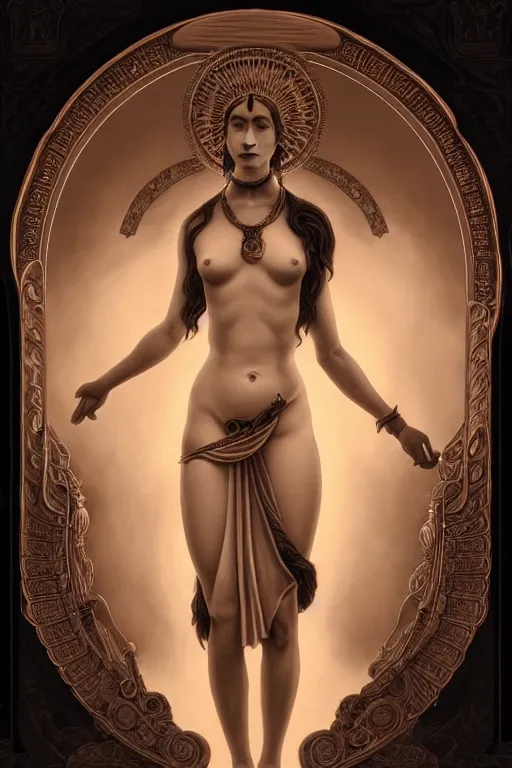 Prompt: symmetry!!!! intensely intricate tintype fan art of full frontal pose of a young goddess of life, protagonist, overpowering a young goddess of death, antagonist, intricate, elegant, highly detailed, my rendition, digital painting, artstation, concept art, smooth, sharp focus, illustration, art by artgerm and greg rutkowski and alphonse mucha