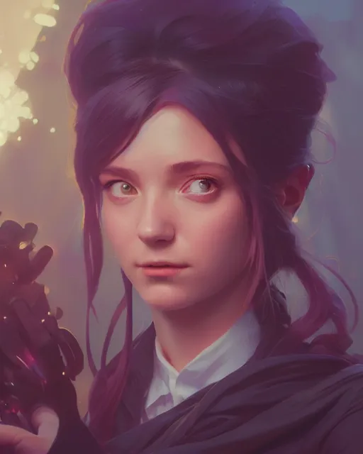 Image similar to highly detailed vfx portrait of a magic bond, unreal engine, greg rutkowski, loish, rhads, beeple, makoto shinkai and lois van baarle, ilya kuvshinov, rossdraws, tom bagshaw, alphonse mucha, global illumination, detailed and intricate environment