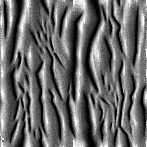 Prompt: grayscale height map texture of tree bark, material, texture, substance designer, displacement map, height map, bump map