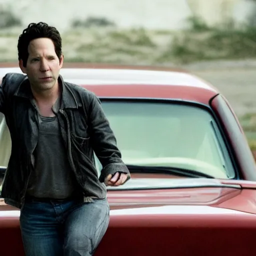 Image similar to a still of paul rudd in the movie drive