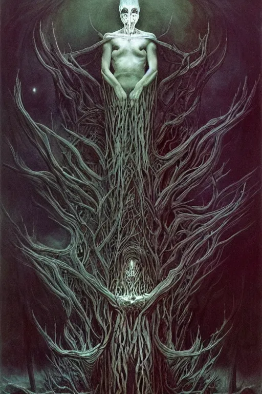 Image similar to an amazing masterpiece of art by gerald brom, Zdzisław Beksiński, the dark lord