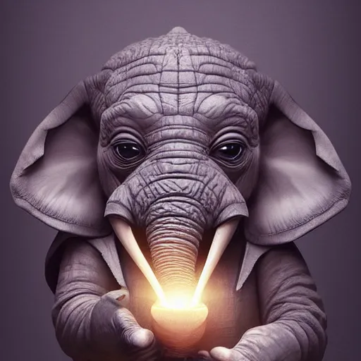 Image similar to elephant yoda making a speech, stunning digital art, high detail, in the style of artgerm, artstation, cgsociety, dramatic lighting, pixar 3d 8k