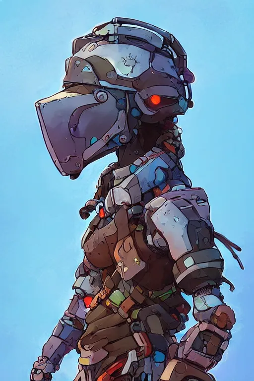 Image similar to combination suit armor aloy horizon forbidden west horizon zero dawn robot ninja mask helmet backpack tribal, art gta 5 comics, official fanart behance hd artstation by jesper ejsing, by rhads, makoto shinkai and lois van baarle, ilya kuvshinov, ossdraws radiating a glowing aura cgi rtx 2 0 2 2