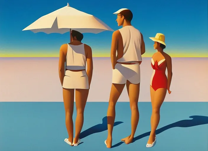 Image similar to on the beach, kenton nelson, hiroshi nagai