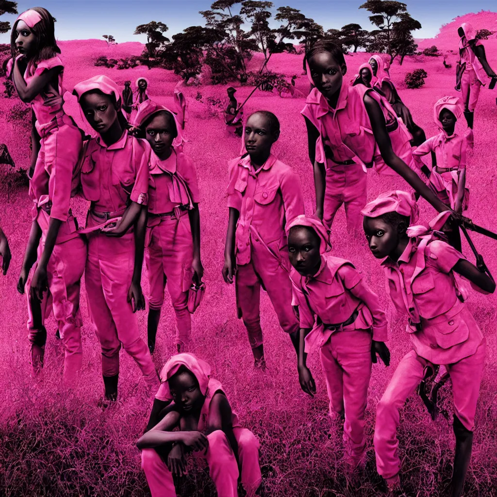 Image similar to advertising campaign by richard mosse