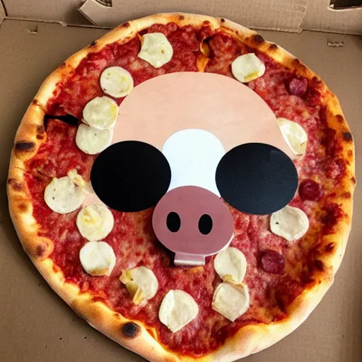 Image similar to a pizza shaped pig