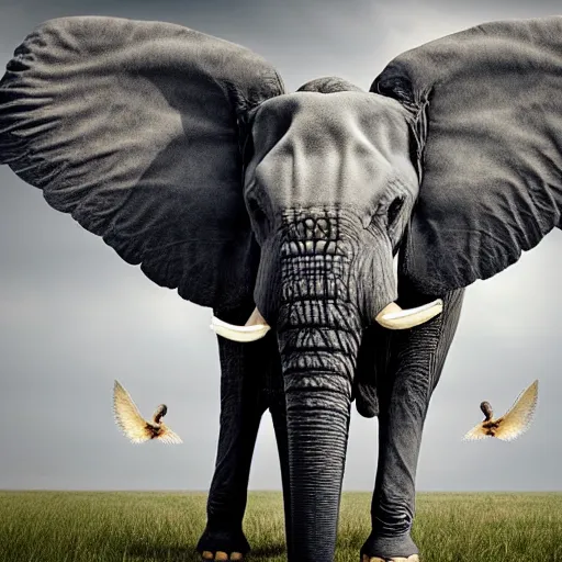 Image similar to elephant with wings