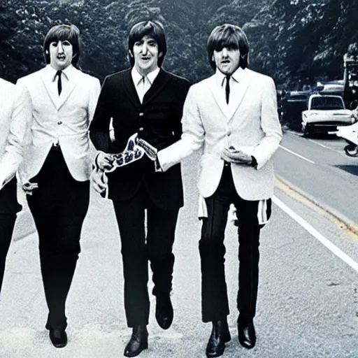 Prompt: The Beatles band but it is all Putin