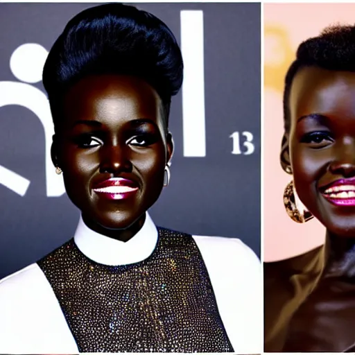 Image similar to a mixture of janelle monae and lupita nyongo