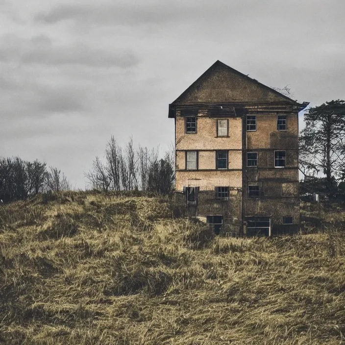 Prompt: a building in a landscape, trending on flickr