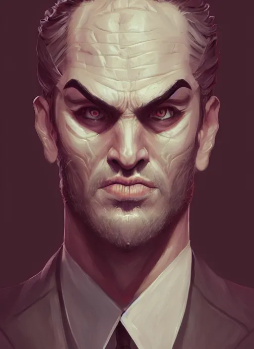 Image similar to Portrait of the most handsome maniac man, intricate, elegant, highly detailed, artstation, concept art, smooth, sharp focus, illustration, cool man, pretty man
