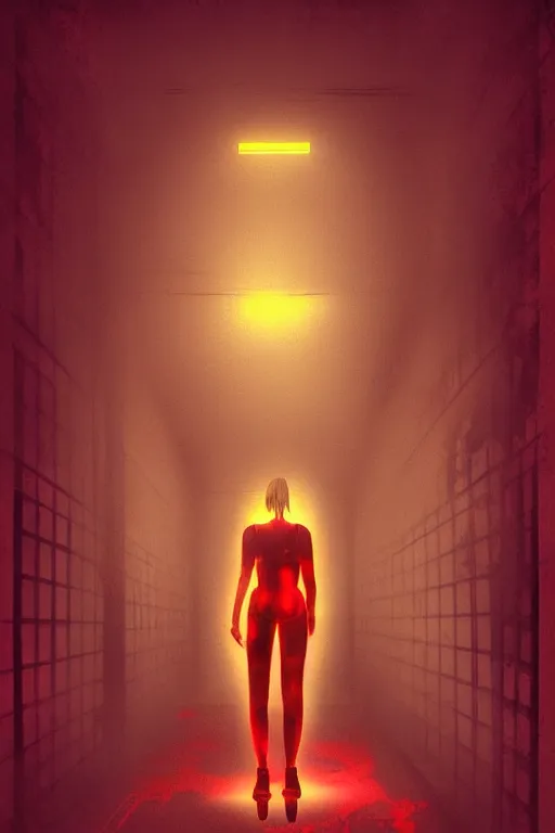 Image similar to silent hill reincarnation. pop art, no duplicate image, glowing lights, ultra details, digital painting, artstation, concept art, smooth, sharp focus, illustration, intecrate details, art by richard hamilton and mimmo rottela, pixels art by paul robertson