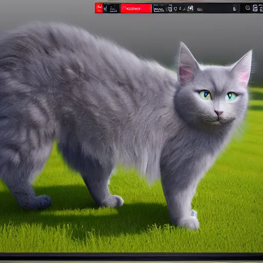 Image similar to nebelung cat, unreal engine, 4 k