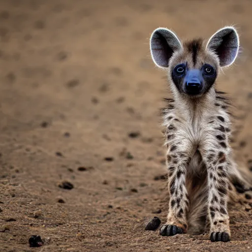 Image similar to baby hyena, 8 k photography