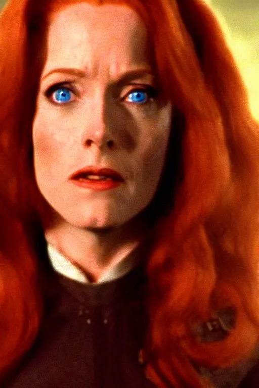 Prompt: dana scully in lord of the rings : the two towers ( 2 0 0 2 )