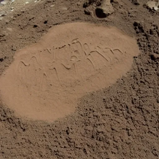 Image similar to faint virgin mary ghost imprint mars soil