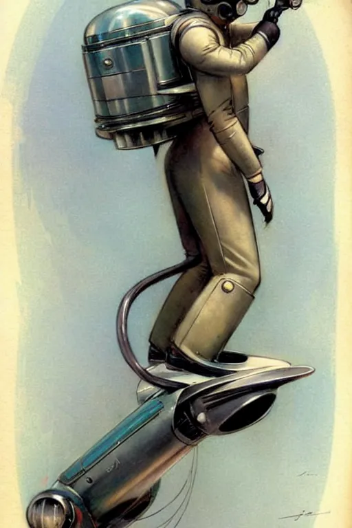 Image similar to ( ( ( ( ( 1 9 5 0 s retro future art deco jet pack design. muted colors. ) ) ) ) ) by jean - baptiste monge!!!!!!!!!!!!!!!!!!!!!!!!!!!!!!