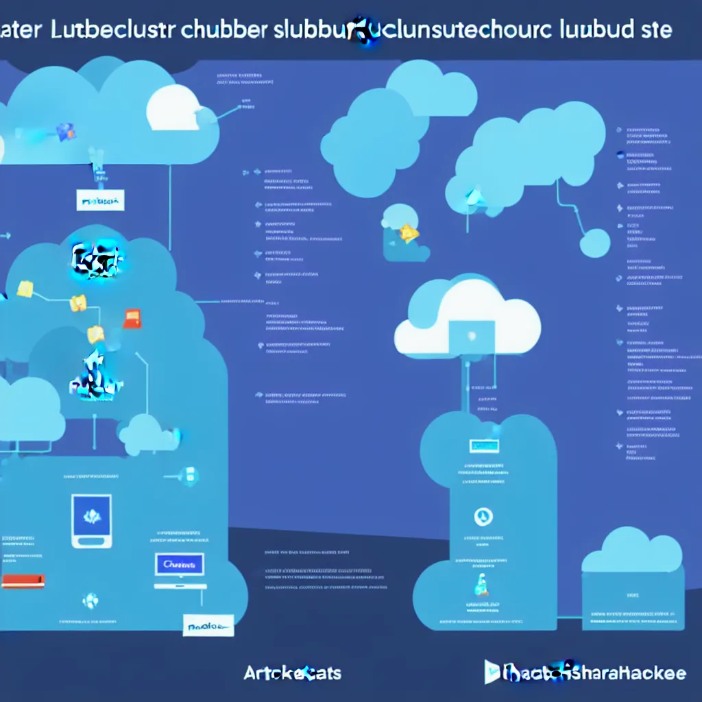 Image similar to Kubernetes cluster deployed to a secure public cloud service, presented at keynote by hacker, trending on Artstation, by Visual Capitalist