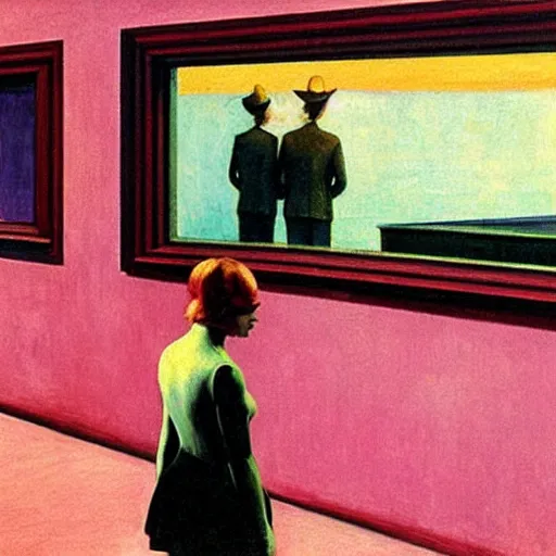 Image similar to Pink Floyd by Edward hopper